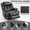 Dual Motor Infinite Position Up to 350 LBS Leatheraire Power Lift Recliner Chair, Heavy Duty Motion Mechanism with 8-Point Vibration Massage and Lumbar Heating, Stainless steel Cup Holders, Brown - Supfirm