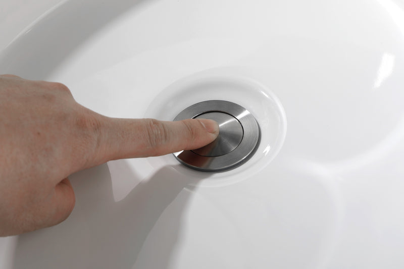 Supfirm Brushed Nickel Single Stem Faucet for Bathroom Vanity