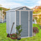 Supfirm 6x4ft Resin Outdoor Storage Shed Kit-Perfect to Store Patio Furniture,Grey
