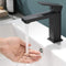 Supfirm Black Bathroom Faucet, Brushed Black  Faucet for Bathroom Sink, Black Single Hole Bathroom Faucet Modern Single Handle Vanity Basin Faucet