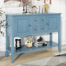 Supfirm TREXM Cambridge Series  Ample Storage Vintage Console Table with Four Small Drawers and Bottom Shelf for Living Rooms, Entrances and Kitchens (Dark Blue,OLD SKU: WF190263AAM)