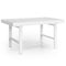 Supfirm High Aluminum Small Dining Table Square White Coffee Tables For Living Room Patio Outdoor