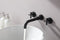 Supfirm Double Handle Wall Mount Bathroom Faucet Matte Black