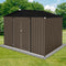 Supfirm Metal garden sheds 6ft×8ft outdoor storage sheds Brown + Black