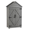 Supfirm Outdoor Storage Cabinet, Garden Wood Tool Shed, Outside Wooden Shed Closet with Shelves and Latch for Yard 39.56"x 22.04"x 68.89"