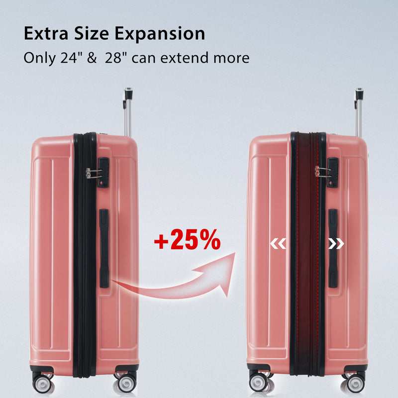 Supfirm Hardside Luggage Sets 3 Pieces, Expandable Luggages Spinner Suitcase with TSA Lock Lightweight Carry on Luggage 20inch 24inch 28inch