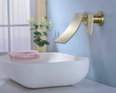 Supfirm Wall Mount Widespread Bathroom Faucet
