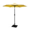 Supfirm 8.8 feet Outdoor Aluminum Patio Umbrella, Patio Umbrella, Market Umbrella with 42 Pound Square Resin Umbrella Base, Push Button Tilt and Crank lift, Yellow