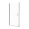 Supfirm 36 In. to 37-3/8 In. x 72 In Semi-Frameless Pivot Shower Door in Chrome With Clear Glass