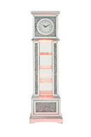 Supfirm ACME Noralie GRANDFATHER CLOCK W/LED Mirrored & Faux Diamonds AC00348