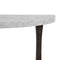 Supfirm 48 inch Long Semi Circle Demilune Sofa Table for Small Hallway Entryway Space, Wooden Half Moon Sturdy Console Tables, Grey&Natural Colour