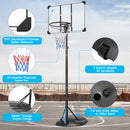 Supfirm Portable Basketball Hoop Adjustable 7.5ft - 9.2ft with 32 Inch Backboard for Youth Adults Indoor Outdoor Basketball Goal White