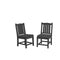 Supfirm HDPE Dining Chair, Gray, With Cushion, No Armrest, Set of 2