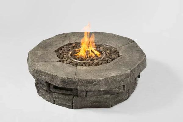 Supfirm Living Source International 12" H x 39" W Outdoor Fire Pit Table CM-1020
