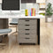 Supfirm The filing cabinet has five drawers, a small rolling filing cabinet, a printer rack, an office locker, and an office pulley movable filing cabinet  white Gray