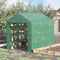 Supfirm Walk-in Greenhouse for Outdoors with Roll-up Zipper Door, 18 Shelves, PE Cover, Small & Portable Build, Heavy Duty Humidity Seal, 95.25" x 70.75" x 82.75", Green