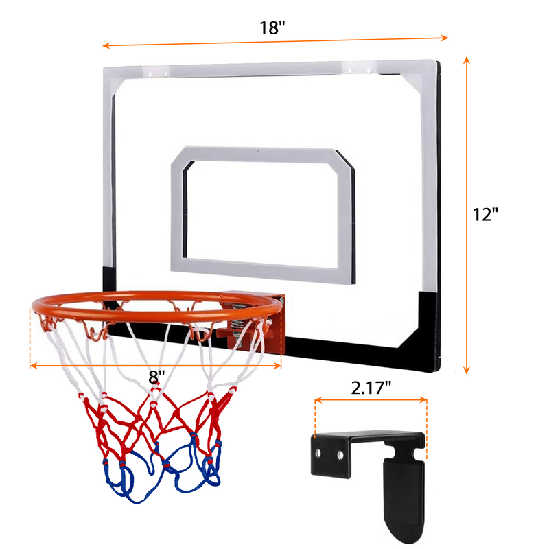 Supfirm Pro Room Basketball Hoop Over The Door - Wall Mounted Basketball Hoop Set - Indoor Basketball Hoop With Ball and Air Pump