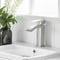 Supfirm Brushed Nickel Bathroom Faucet,Faucet for Bathroom Sink, Single Hole Bathroom Faucet Modern Single Handle Vanity Basin Faucet