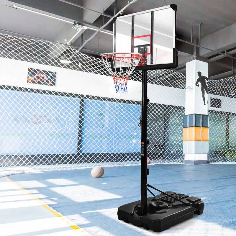 Supfirm Portable Basketball Hoop Basketball System 6.6-10ft Height Adjustment for Youth Adults LED Basketball Hoop Lights, Colorful lights, Waterproof，Super Bright to Play at Night Outdoors,Good Gift for Kids