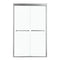 Supfirm Shower Door 48" W x 76"H Semi-Frameless Bypass Sliding Shower Enclosure, Brushed Nickel