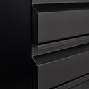 Supfirm 3-Drawer Mobile File Cabinet with Lock, Office Storage Filing Cabinet for Legal/Letter Size, Pre-Assembled Metal File Cabinet Except Wheels Under Desk(Black)