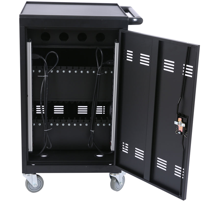 Supfirm Mobile Charging Cart and Cabinet for Tablets Laptops 30-Device