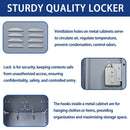Supfirm 6 Door 72"H Metal Lockers With Lock for Employees,Storage Locker Cabinet  for Home Gym Office School Garage,Gray
