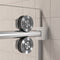 Supfirm 62'' - 66'' W x 76'' H Single Sliding Frameless Shower Door With 3/8 Inch (10mm) Clear Glass in Brushed Nickel