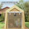 Supfirm 7' x 12' Garden Storage Tent, Heavy Duty Outdoor Shed, Waterproof Portable Shed Storage Shelter with Ventilation Window and Large Door for Bike, Motorcycle, Garden Tools, Beige