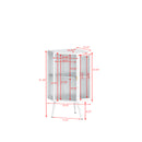 Supfirm 22.25 " Floor Coner Cabinet with Tempered Glass Door & Storage Shelves for Bathroom, Living Room, Bedroom (White)