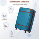 Supfirm 20 IN Luggage 1 Piece with TSA lock , Lightweight Suitcase Spinner Wheels,Carry on Vintage Luggage,Blue