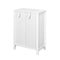 Supfirm Bathroom Floor Storage Cabinet with Double Door Adjustable Shelf, White