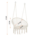Supfirm Hammock Chair Macrame Swing  Max 330 Lbs Hanging Cotton Rope Hammock Swing Chair for Indoor and Outdoor