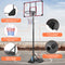 Supfirm Portable Basketball Hoop Adjustable 7.5ft - 9.2ft with 32 Inch Backboard for Youth Adults Indoor Outdoor Basketball Goal Red