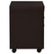 Supfirm Cappuccino 3-Drawer File Cabinet