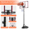 Supfirm Portable Basketball Hoop System Stand Height Adjustable 7.5ft - 9.2ft with 32 Inch Backboard and Wheels for Youth Adults Indoor Outdoor Basketball Goal