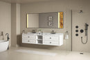 96*23*21in Wall Hung Doulble Sink Bath Vanity Cabinet Only in Bathroom Vanities without Tops - Supfirm