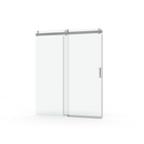 Supfirm Elan 68 to 72 in. W x 76 in. H Sliding Frameless Soft-Close Shower Door with Premium 3/8 Inch (10mm) Thick Tampered Glass in Brushed Nickel 22D01-72BN