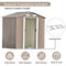 Supfirm TOPMAX Patio 6ft x4ft Bike Shed Garden Shed, Metal Storage Shed with Lockable Door, Tool Cabinet with Vents and Foundation for Backyard, Lawn, Garden, Brown
