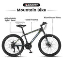 Supfirm S24102   24 Inch Mountain Bike Boys Girls, Steel  Frame, 21 Speed Mountain Bicycle with Daul Disc Brakes and Front Suspension MTB