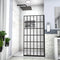 Supfirm Shower Door 38" W x 72" H Single Panel Frameless Fixed Shower Door, Open Entry Design in Matte Black