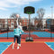 Supfirm Basketball Hoop System Stand with 30in Backboard, Height Adjustable 60Inch-78Inch for Indoor Outdoor, Fillable Base with Wheels for Kids