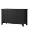 Drawer Dresser BAR CABINET side cabinet,buffet sideboard,buffet service counter, solid wood frame,plasticdoor panel,retro shell handle,applicable to dining room, living room, kitchen ,corridor,black - Supfirm