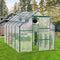 Supfirm 6X10FT Polycarbonate Greenhouse Raised Base and Anchor Aluminum Heavy Duty Walk-in Greenhouses for Outdoor Backyard in All Season