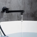Supfirm 3 Hole Wall Mount Widespread Bathroom Waterfall Bathtub Faucet Mixer Taps with Hand Shower