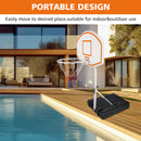 Supfirm Poolside Basketball Hoop Portable Swimming Pool Basketball System Height Adjustable 3.1ft-4.7ft with 36" Backboard for Indoor Outdoor Use Orange