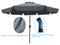 Supfirm Outdoor Patio Umbrella 10FT(3m)  WITH FLAP ,8pcs ribs,with tilt ,with crank,without base, grey/Anthracite,pole size 38mm(1.49inch)
