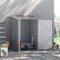 Supfirm 3.3' x 3.4' Outdoor Storage Shed, Galvanized Metal Utility Garden Tool House, 2 Vents and Lockable Door for Backyard, Bike, Patio, Garage, Lawn, Gray