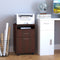 Supfirm Mobile Storage Cabinet Organizer with Drawer and Cabinet, Printer Stand with Castors, Brown