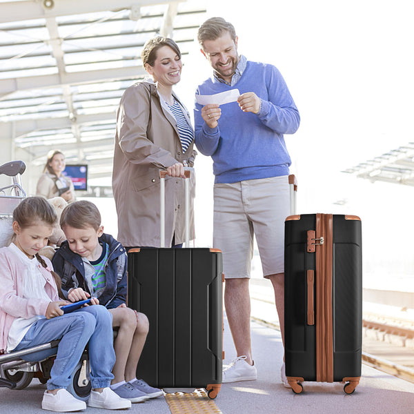 Supfirm Hardshell Luggage Sets 3 Pcs Spinner Suitcase with TSA Lock Lightweight 20''24''28''